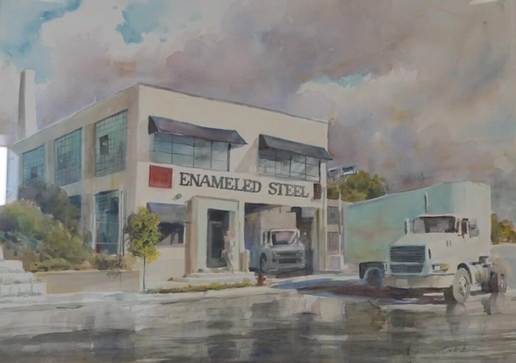 Enameled Steel painting