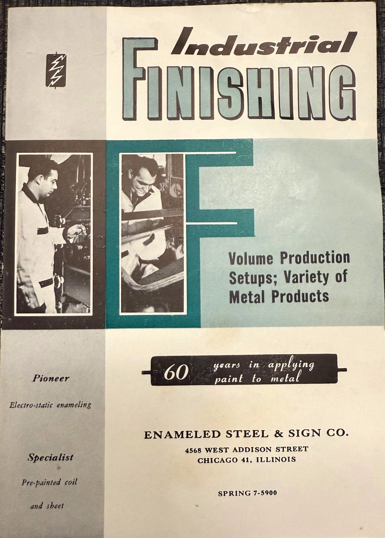 Industrial Finishing advertisement from the 1950's
